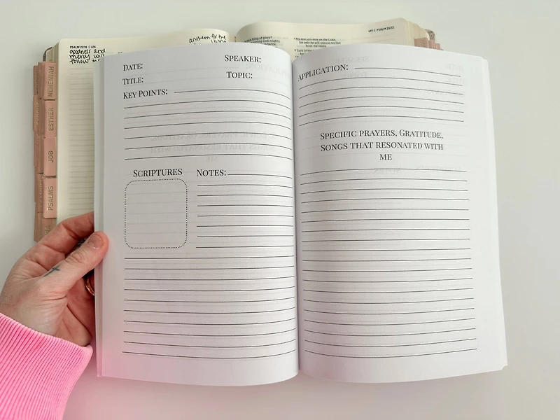 Sermon Notes Blue Floral