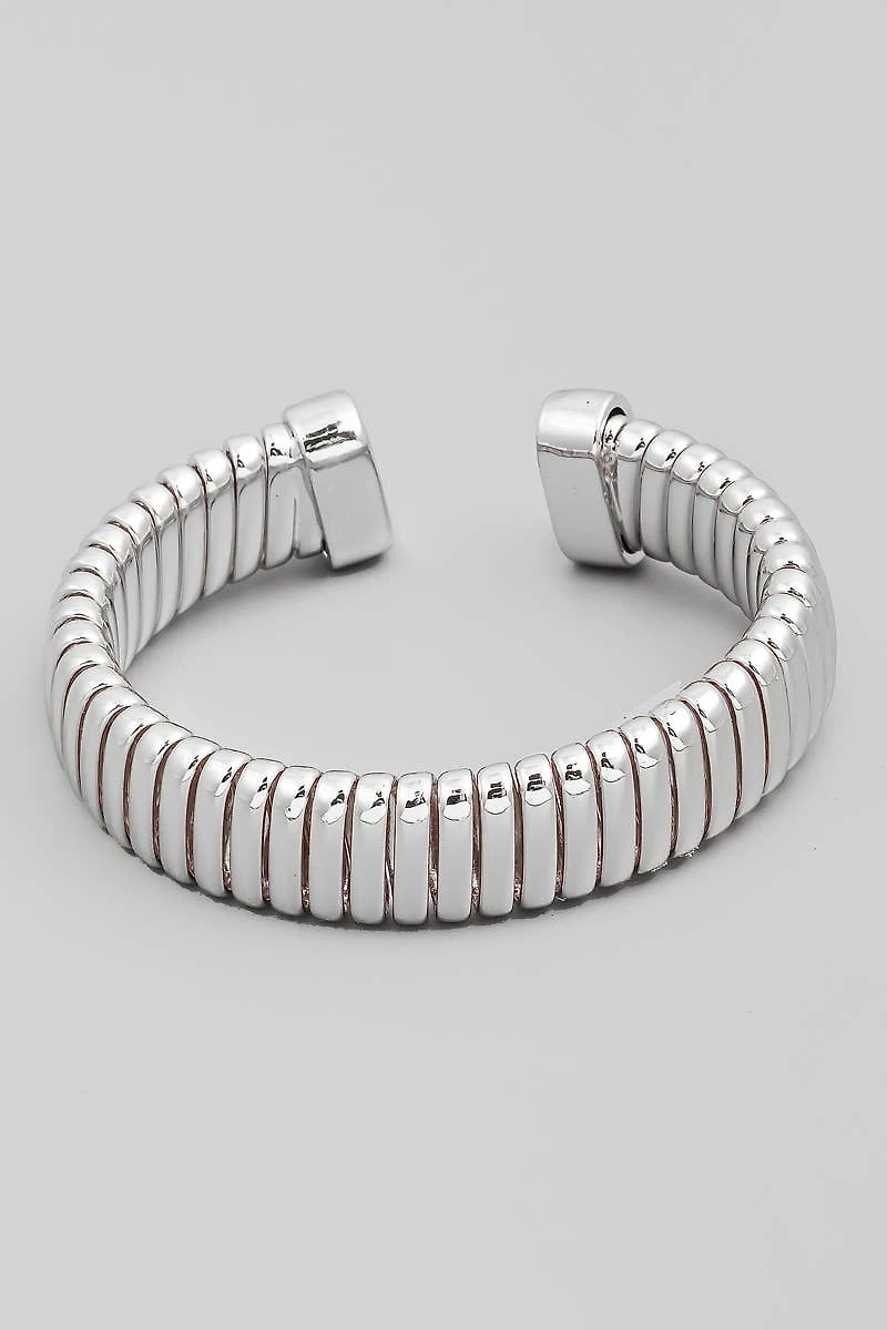Flat Metallic Coil Bracelet