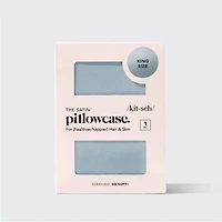 Blue Satin Pillowcase - King