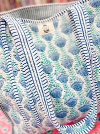 Ocean Blooms | Regular Quilted Tote Bag