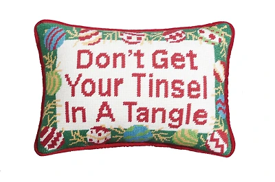 Tinsel Tangle Embroidered Pillow