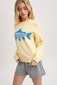 Yellow Fish Sweater