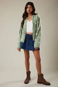 Green Polka Dot Cardigan