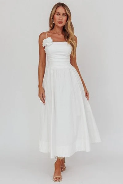 Bridal White Midi Dress