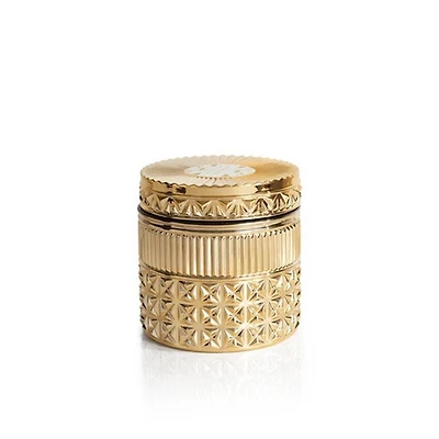 EXOTIC BLOSSOM & BASIL GILDED FACETED JAR, 11 OZ