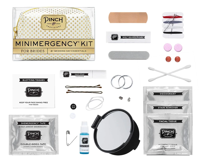 White Minimergency Kit for Brides