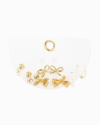 Bow Variety and Pearl Earring Set of 5