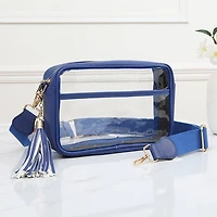 Royal Blue Clear Crossbody Bag