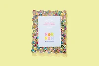 Acrylic Magnetic Frames Purple Glitter