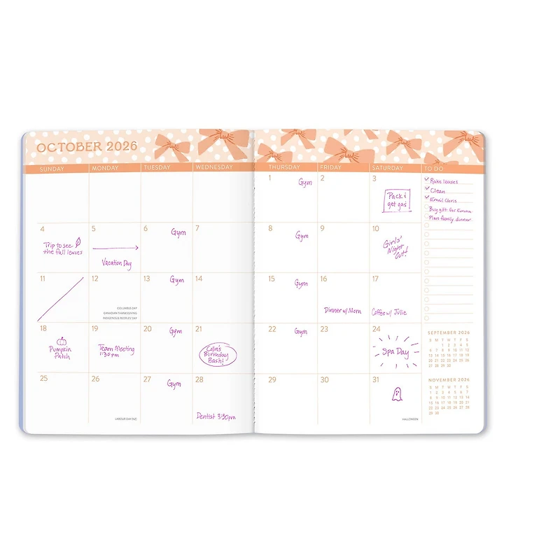 2026 Bow Monthly Planner