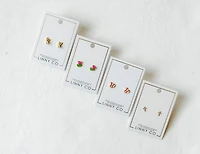 Stud Earrings Clara Cross Gold Sparkle