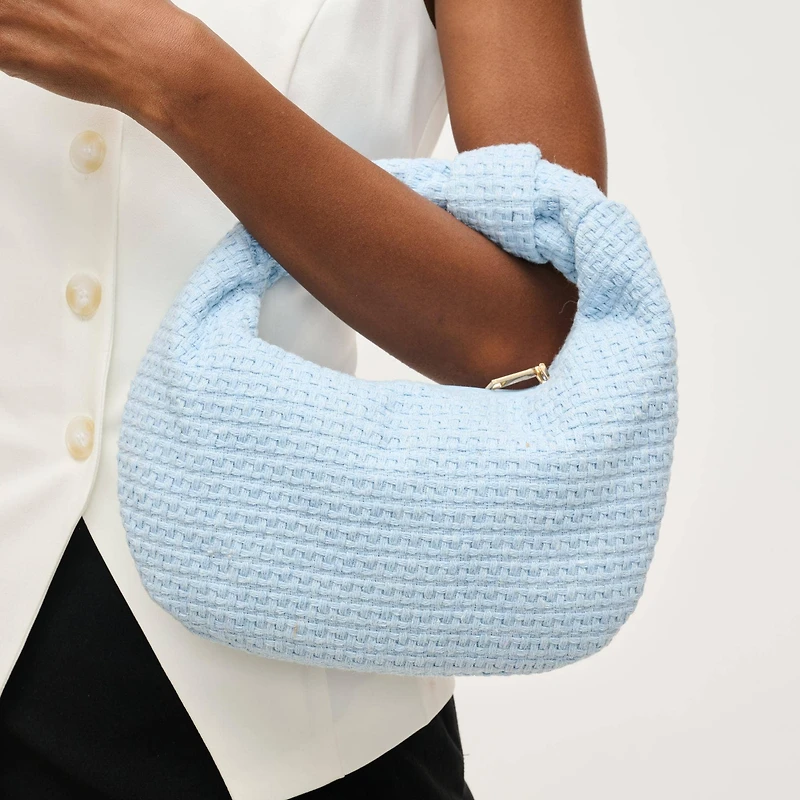 Blue Tracy Clutch Tweed