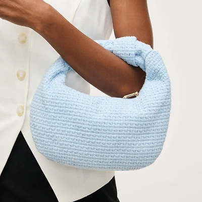Blue Tracy Clutch Tweed