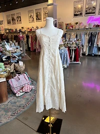 Cream Eyelet Maxi Dress