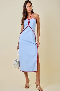 Halter Neck Midi Dress