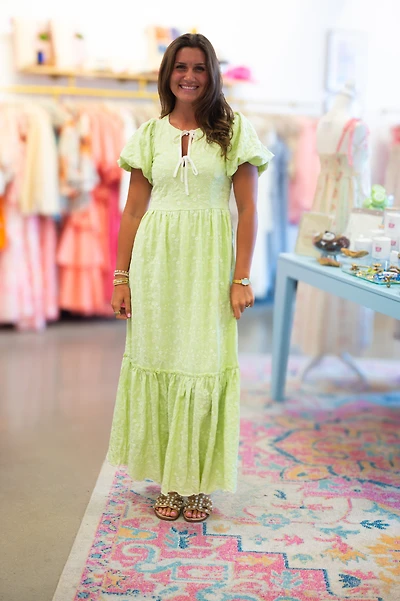 Green Floral Maxi Dress