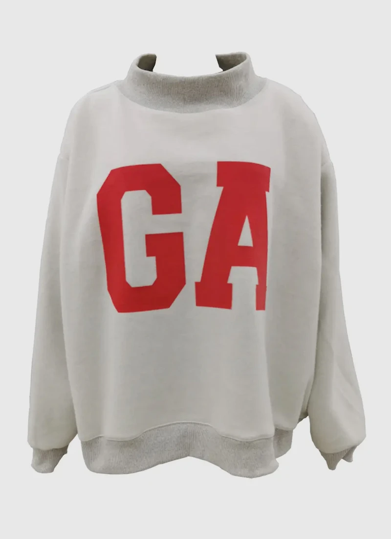 PRE-ORDER Georgia Reversible Mock Neck Sweatshirt