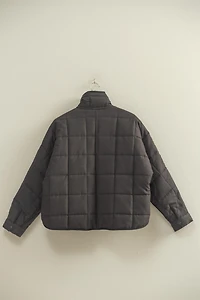 Black Quilted Puffer Jacket