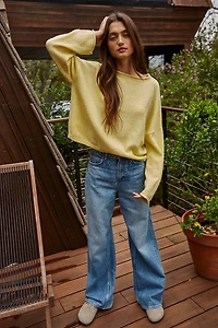 Yellow Rolled Neck Sweater
