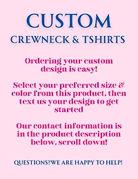Custom Crewneck & Tee Order Form
