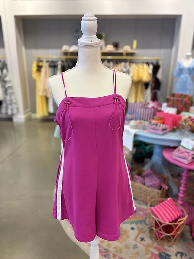 Pink Stripe Athletic Romper