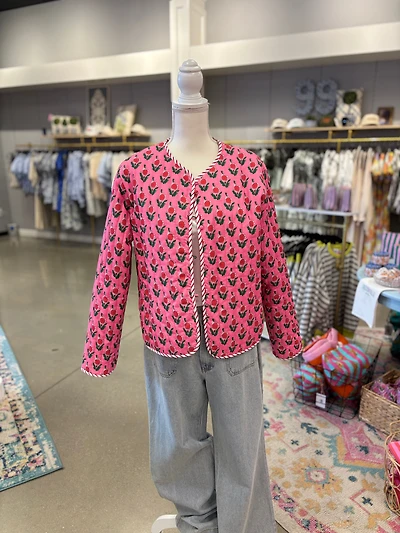 Pink Reversible Quilted Jacket