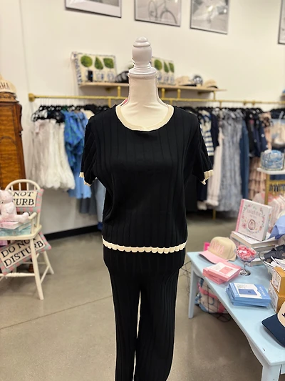 Black Top & Pant Set