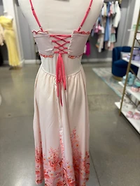 Pink/Multi Hollow Print Dress