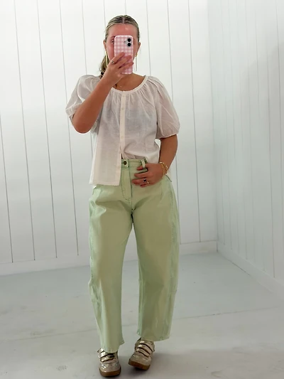 Mint Barrel Pants