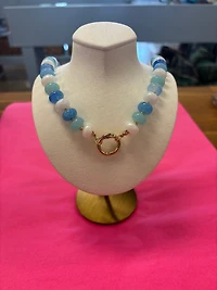Blue Stone Charm Necklace