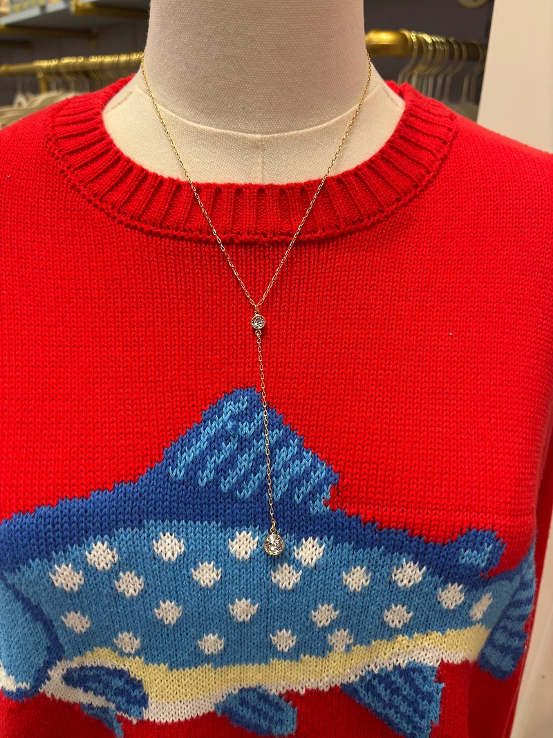 Gold Y-Drop Necklace