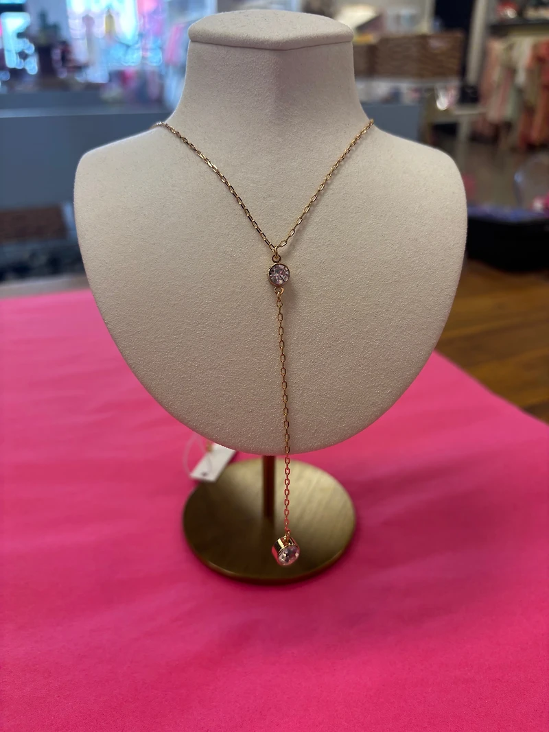Gold Y-Drop Necklace