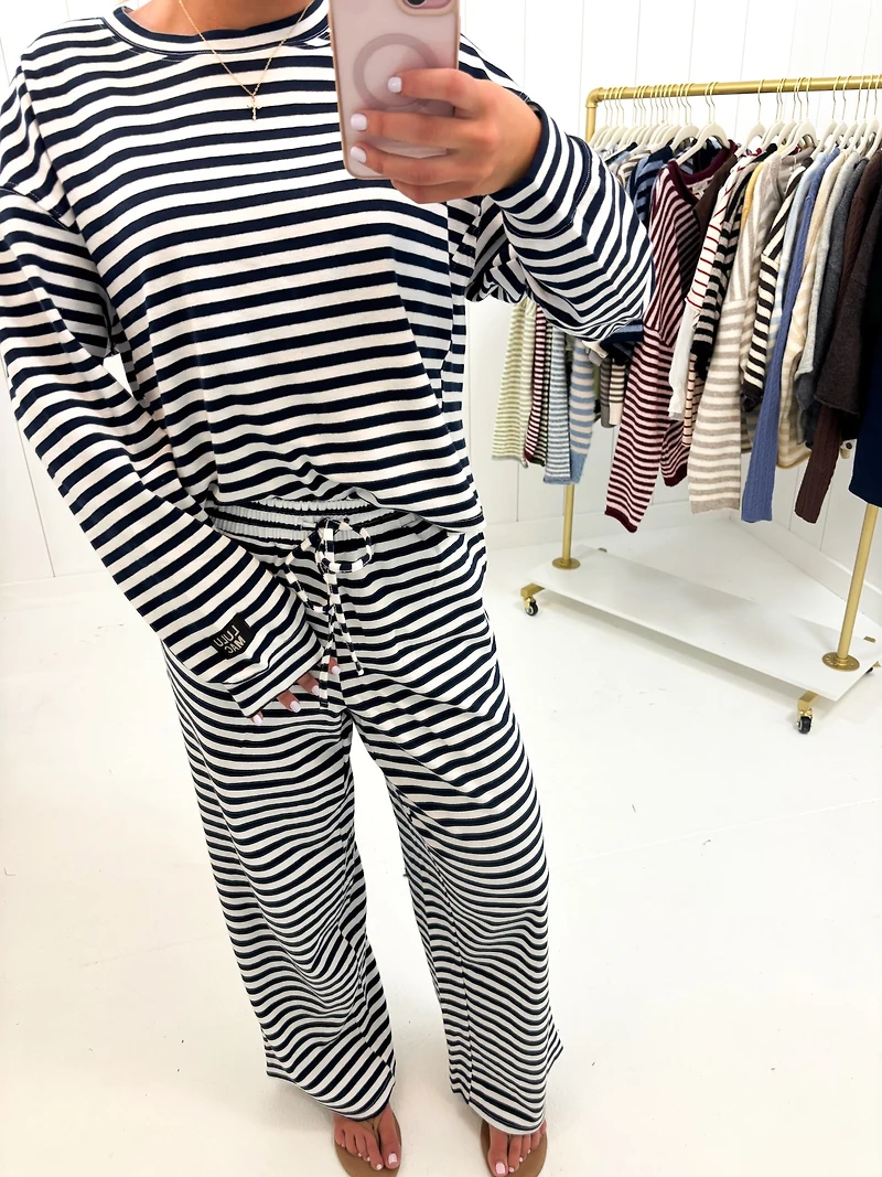 Navy Stripe Longsleeve Top Lulu Mac
