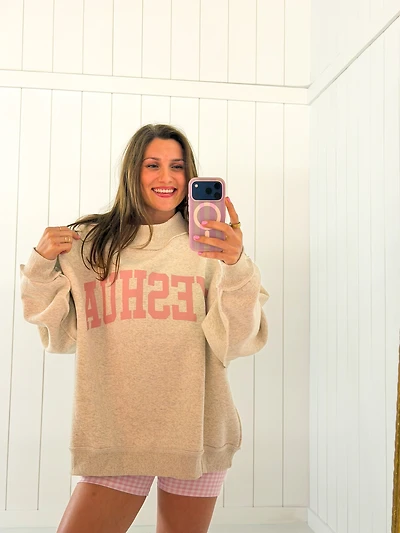 Gray YESHUA & YHWH Mockneck