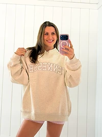 Gray Tennessee Embroidered Mock Neck