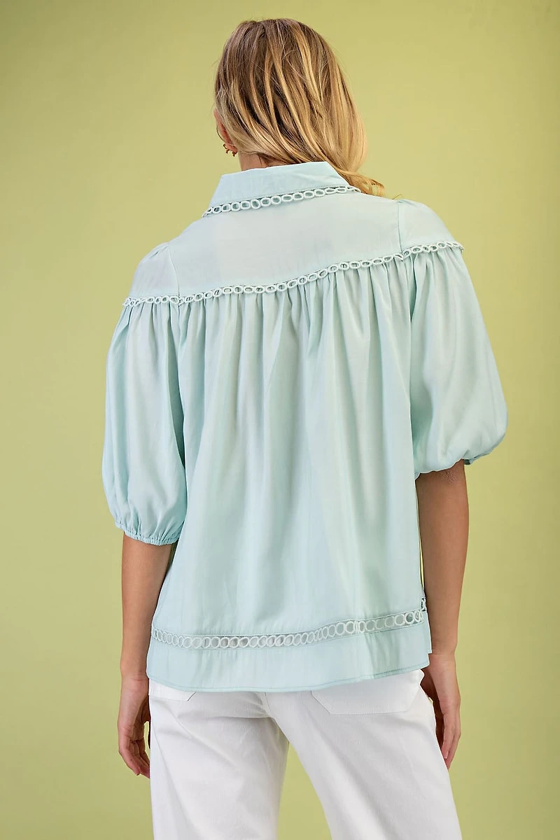 Button Down Blouse Top