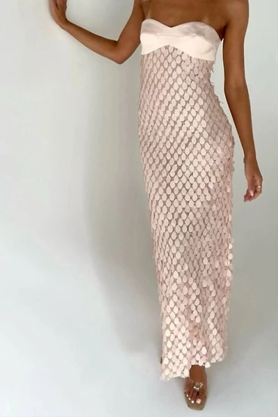 Pink Sequin Maxi Dress
