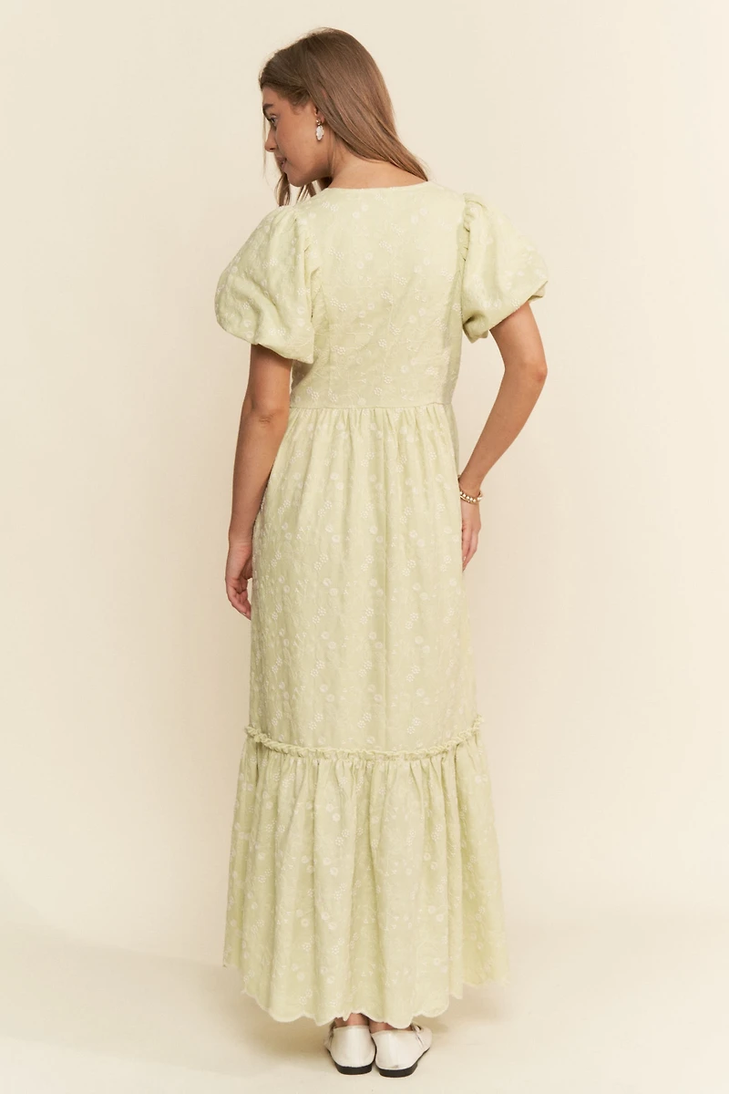 Green Floral Maxi Dress