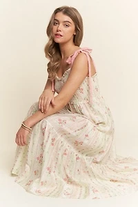 Ivory Blossom Maxi Dress
