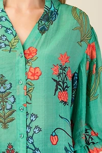 Printed Button Down Top