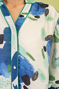 Green Printed Blouse