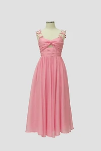 Pink Strap Bow Dress