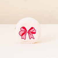 Teddy Pouch-Circle Red Bow