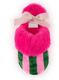 Pink Striped Slippers