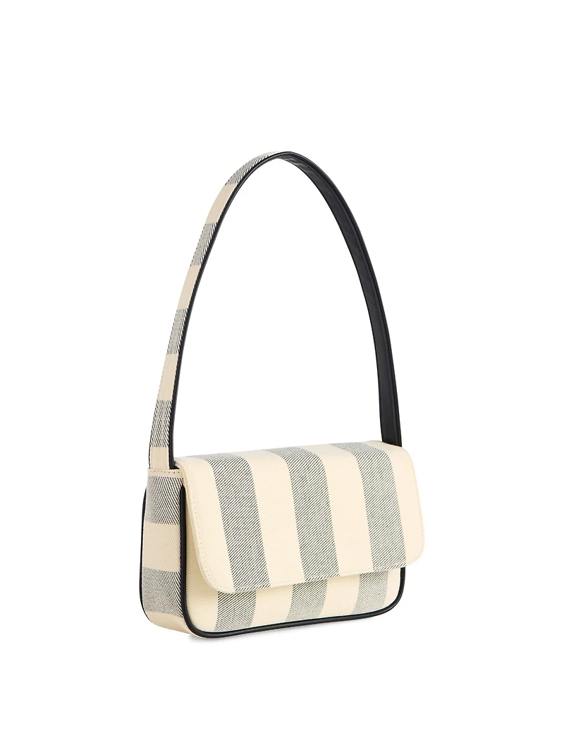 Blue & White Stripe Shoulder Purse
