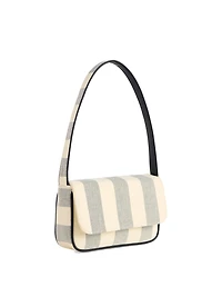 Blue & White Stripe Shoulder Purse