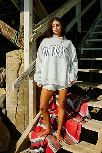Gray WWJD Mock Neck