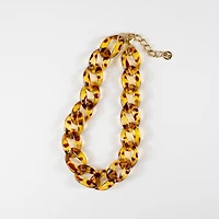 Deep Blue Acrylic Chain Link Necklace