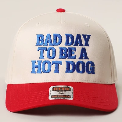 Bad Day to Be a Hot Dog Trucker Hat/ Red & Blue