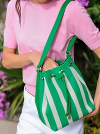 ISLA BUCKET BAG: GREEN